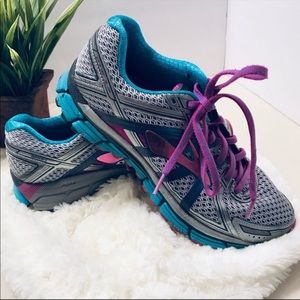 Brooks GTS17 Silver and Purple Running Shoes
